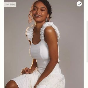 Anthropologie Ribbed Corset Tank- size 1X